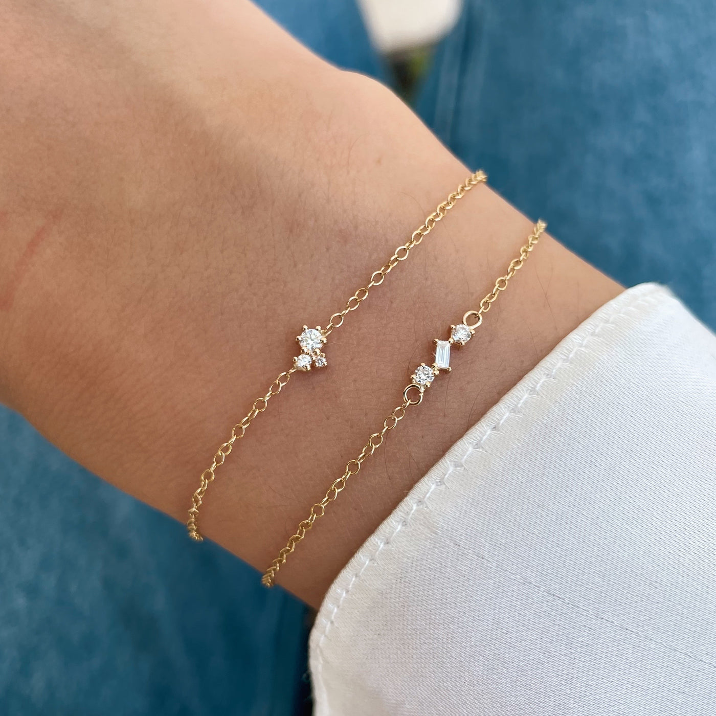 Evelyn Multishape Diamond Cluster Bracelet