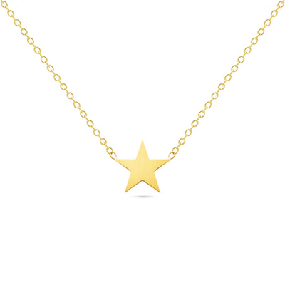 14K Solid Gold Meaningful Star Necklace