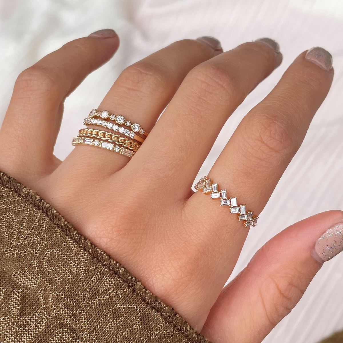 Lea Half Eternity Diamond Band