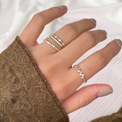 Lea Half Eternity Diamond Band