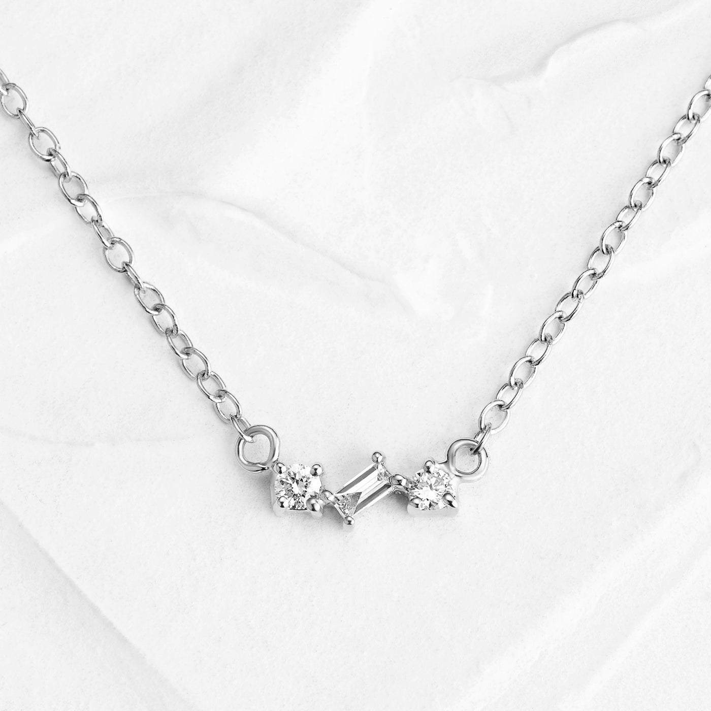 Evelyn Multishape Diamond Cluster Necklace
