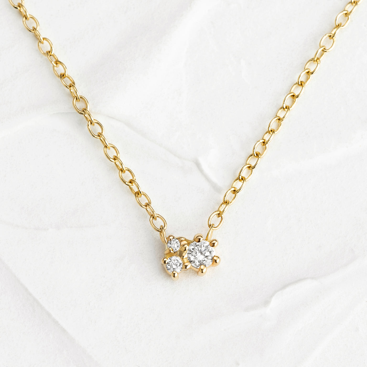 Luna Diamond Cluster Necklace