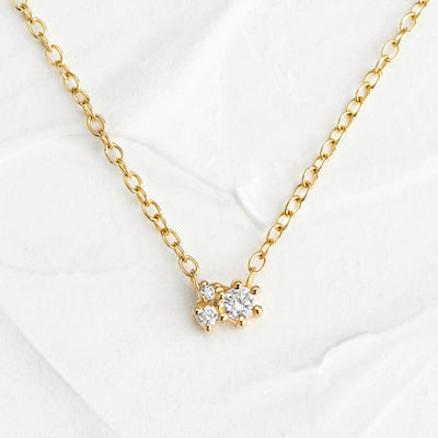 Luna Diamond Cluster Necklace