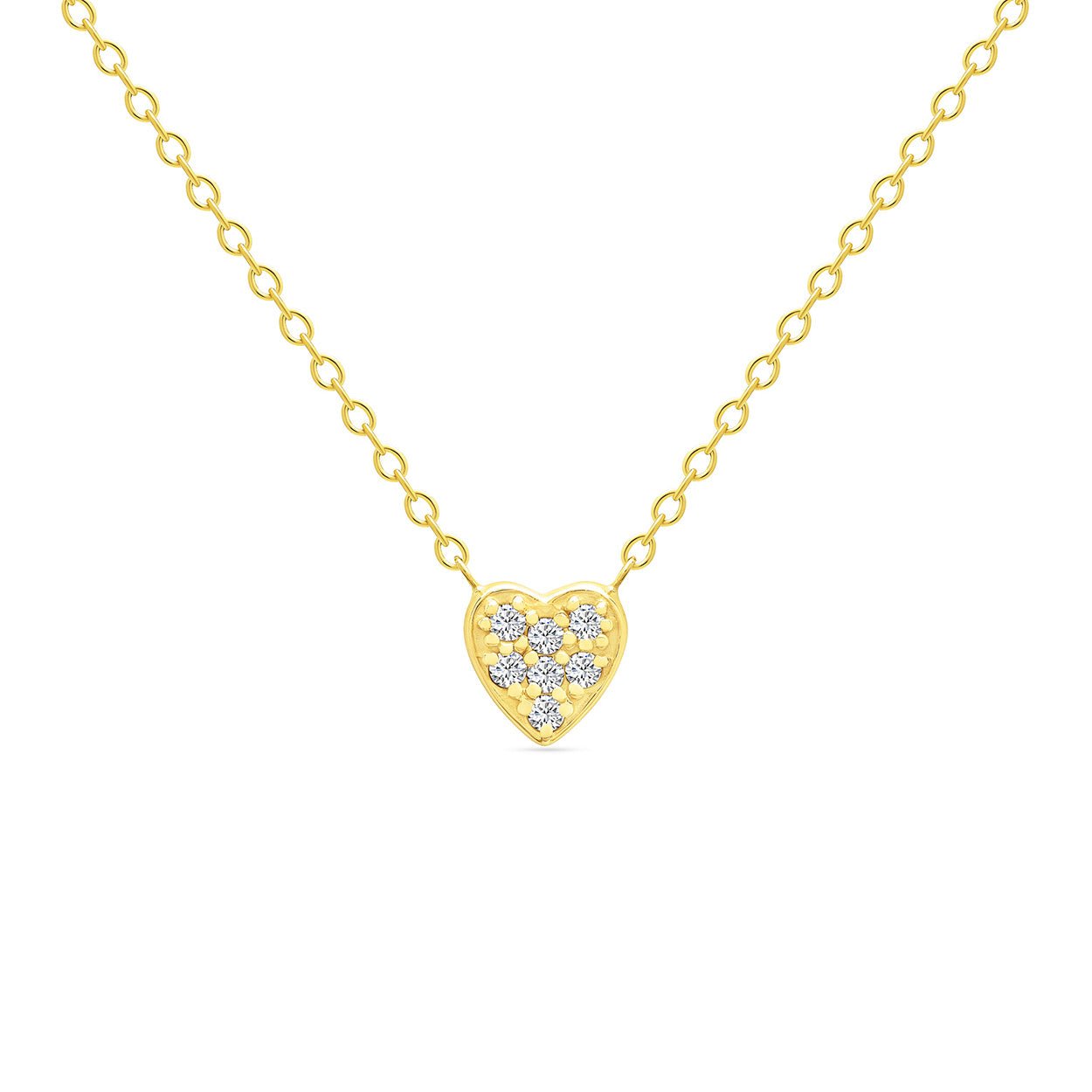 14K Solid Gold Small Sweetheart Necklace