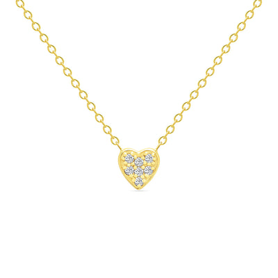 14K Solid Gold Small Sweetheart Necklace