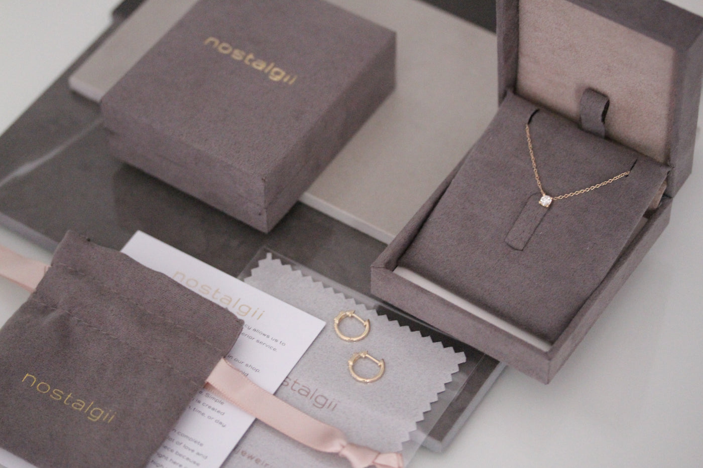 14K Solid Gold Round Brilliant Cut Bezel set Diamond Lariat Necklace