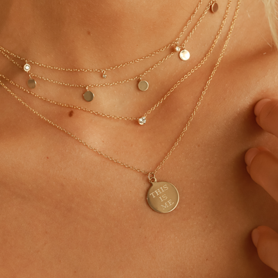 Ella 14K Gold Personalized Necklace